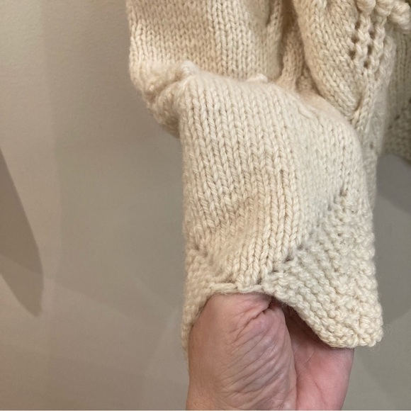 OLD TOWN KNITWEAR Sz L Cottagecore Prairiecore Braided Cable Baubles Sweater - Picture 3 of 7